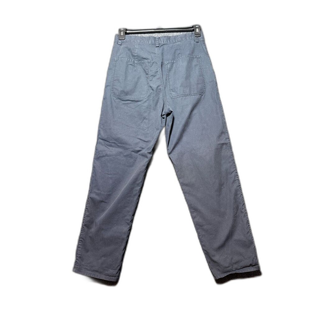COS‎ Navy High Rise Cotton Chino Trousers US 6 Minimalist Straight Leg - Picture 2 of 7